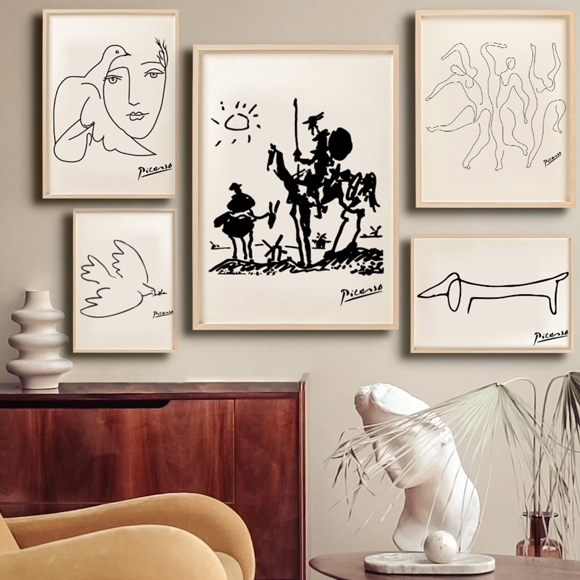 Picasso Gallery Wall Art Set: Modern Home Decor (Instant Download)