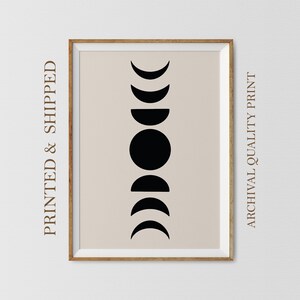 Moon Cycle Art Print: Modern Celestial Lunar Phases Poster