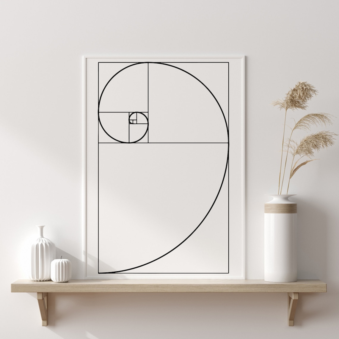 Golden Ratio Line Wall Art Geometric Printable Fibonacci - Etsy