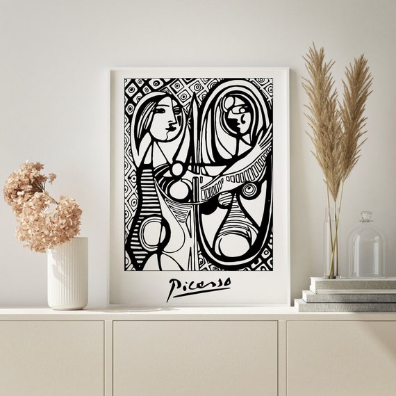 Buy Pablo Picasso Girl Before A Mirror Print Poster, Modern