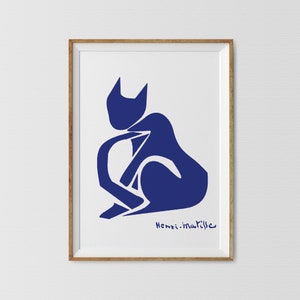 Henri Matisse Blue Poster, Henri Matisse Cat Wall Art Print, Matisse The Cut Outs Poster, Henri Matisse Exhibition, Matisse Art Poster