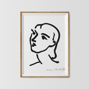 Henri Matisse Woman Wall Art Matisse Woman Portraits Sketch - Etsy