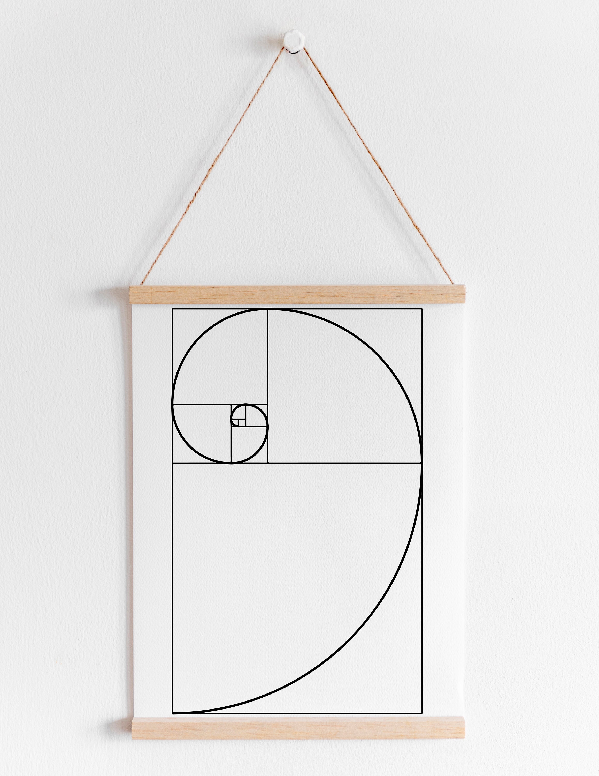 Golden Ratio Line Wall Art Geometric Printable Fibonacci - Etsy