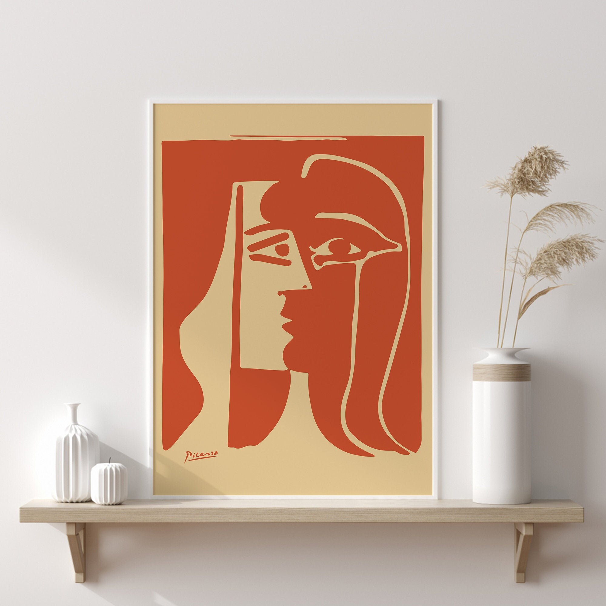 woman decoration art,surreal illustration Pablo Picasso print Picasso painting dot Cubism Woman Picasso wall art print Abstract woman