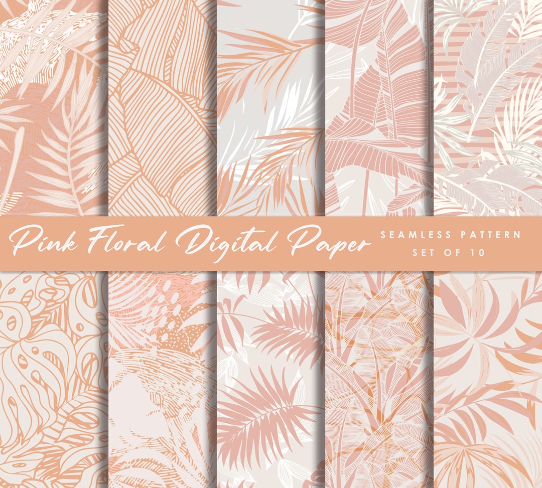 Floral Digital Paper Pack: Bohemian Seamless Patterns (digital Download ...