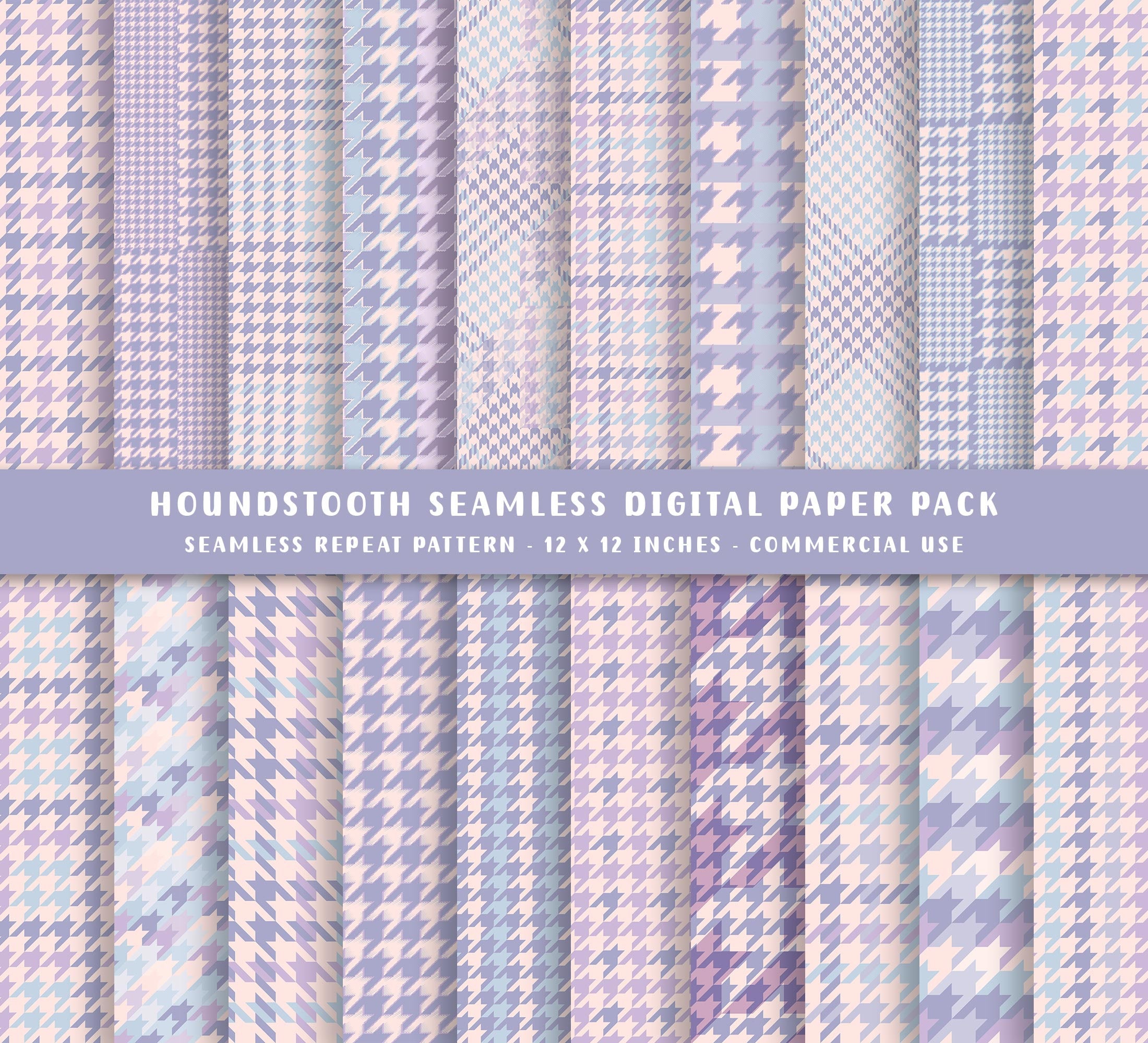Purple Houndstooth - Etsy Ireland