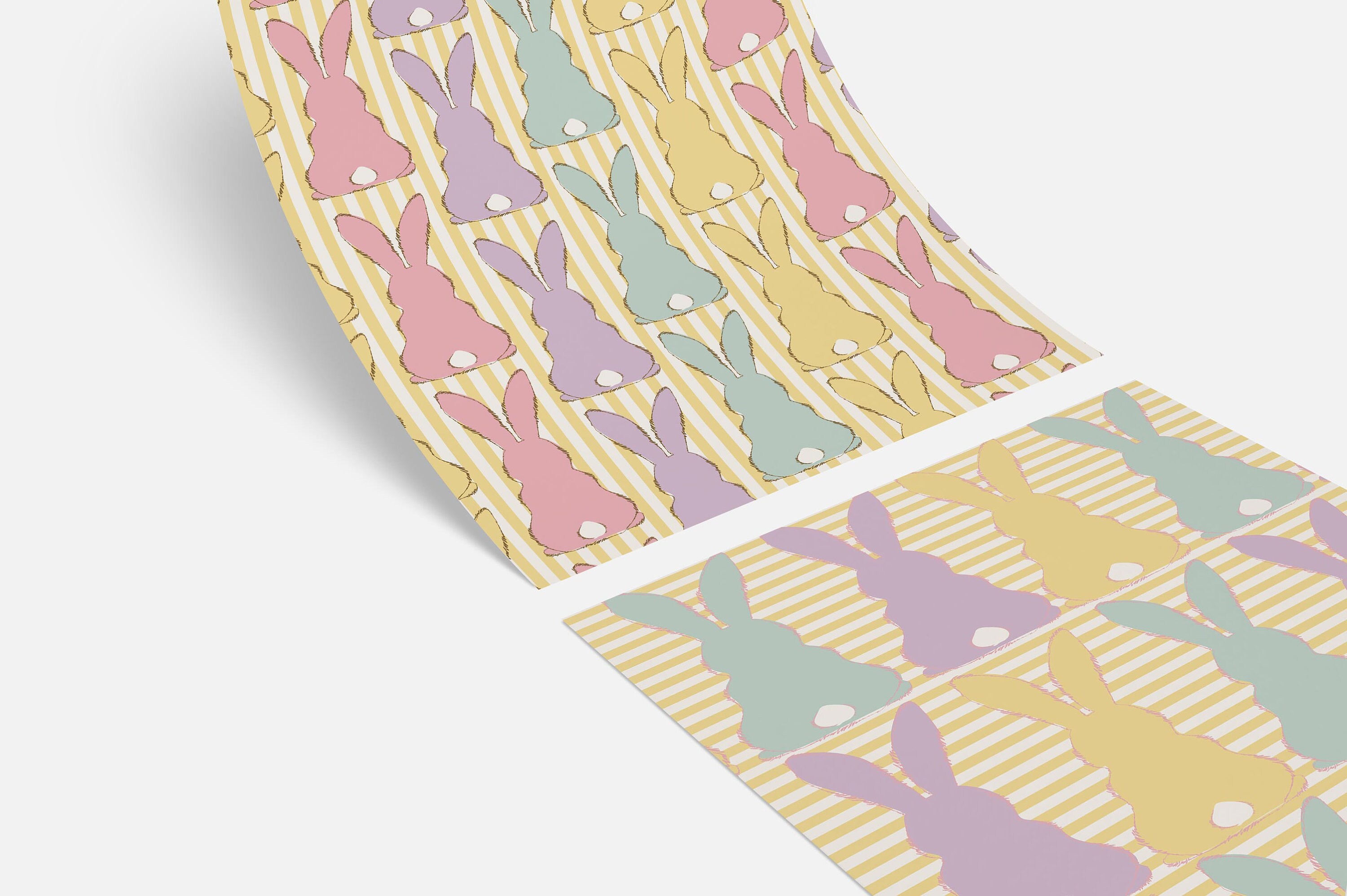 Easter Bunny Digital Paper: Boho Seamless Patterns (10, 12x12 Inches ...