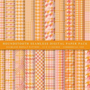 Papier numérique pied-de-poule sans couture rose, motif répétitif printemps, été, arrière-plan imprimable, conception d'impression tissu pied-de-poule - 20