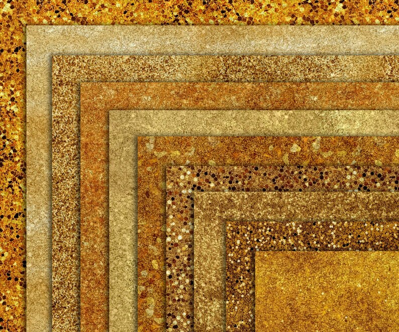 100 Luxury Gold Digital Paper Pack, Metallic Glitter Foil Textures ...