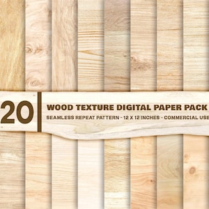 Carta digitale con texture di venature del legno senza soluzione di continuità, album digitale in legno naturale, pacchetto di texture in legno, carta in legno invecchiato, carte stampabili - 20