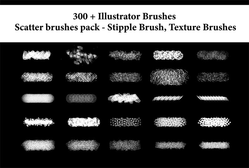 Stipple Shading Illustrator Brushes for Digital Drawing Etsy