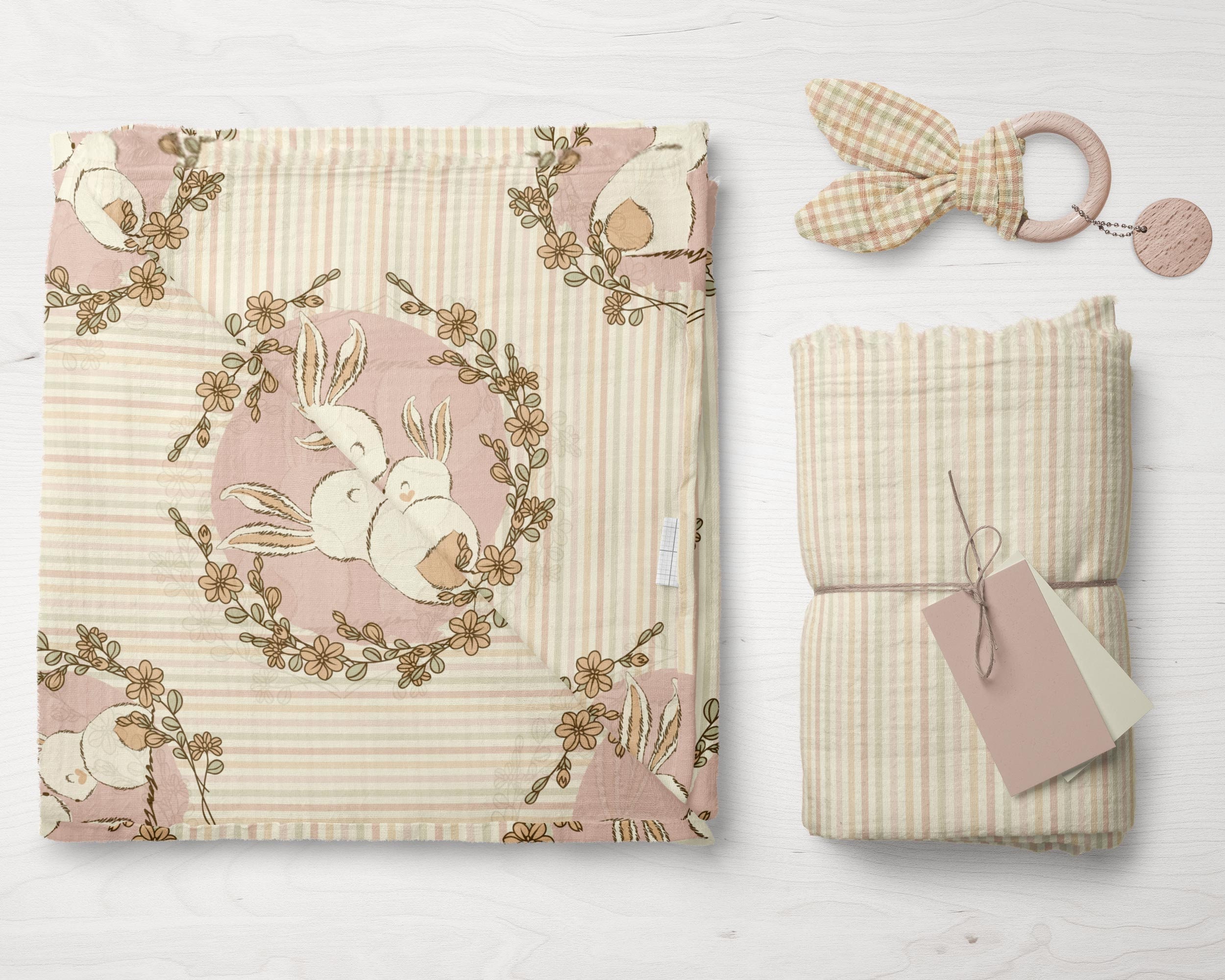 Easter Bunny Seamless Pattern Digital Paper: Boho Backgrounds (10 JPG ...