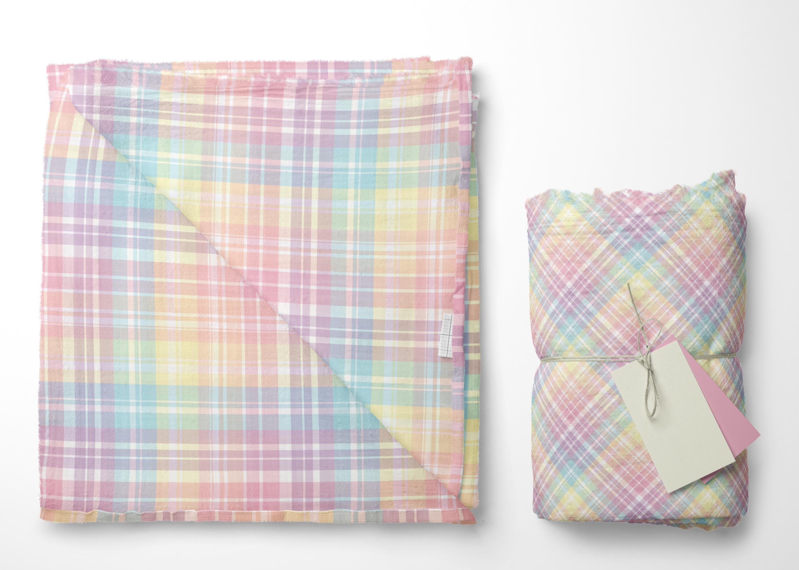 Pastel Rainbow Plaid Seamless Paper, Spring Summer Digital Download ...