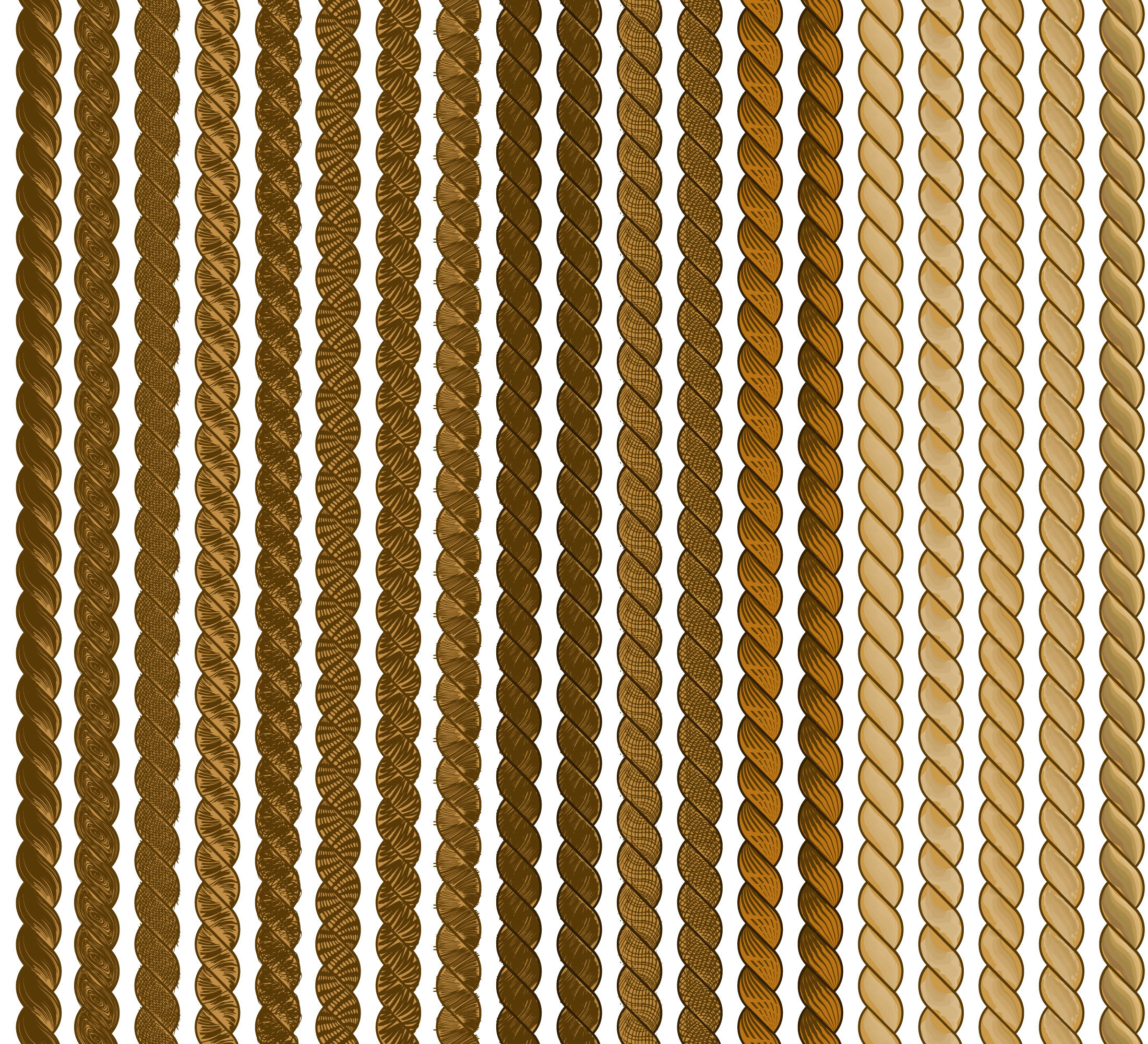 60+ Rope Pattern Illustrator Brushes, Vector Library Pack AI (instant ...
