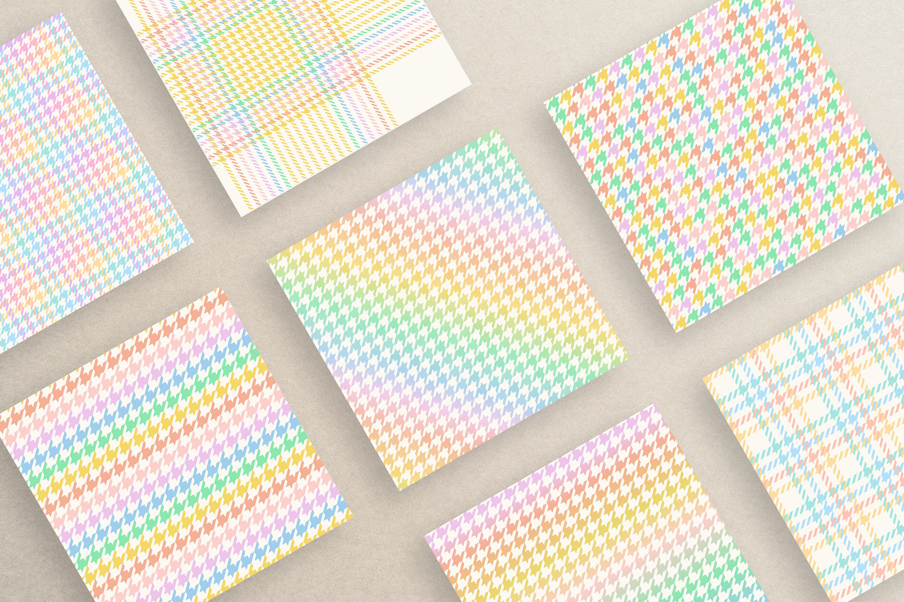 Pastel Rainbow Checks Stripes Seamless Paper, Spring Pattern Digital ...