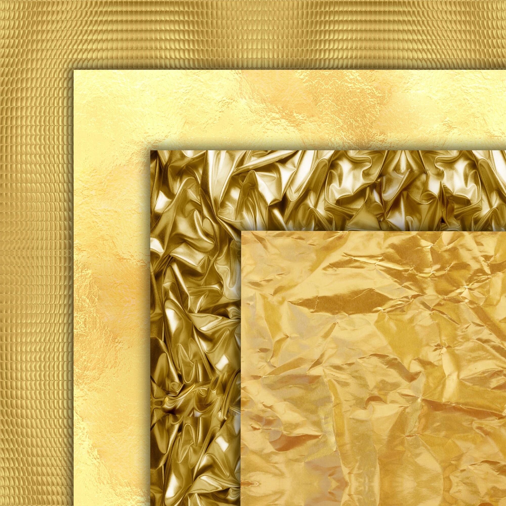 Gold Foil Glitter Digital Paper Pack, Gold Digital Texture Paper Yellow ...