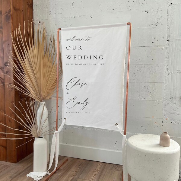 Fabric Wedding Sign Stand Etsy
