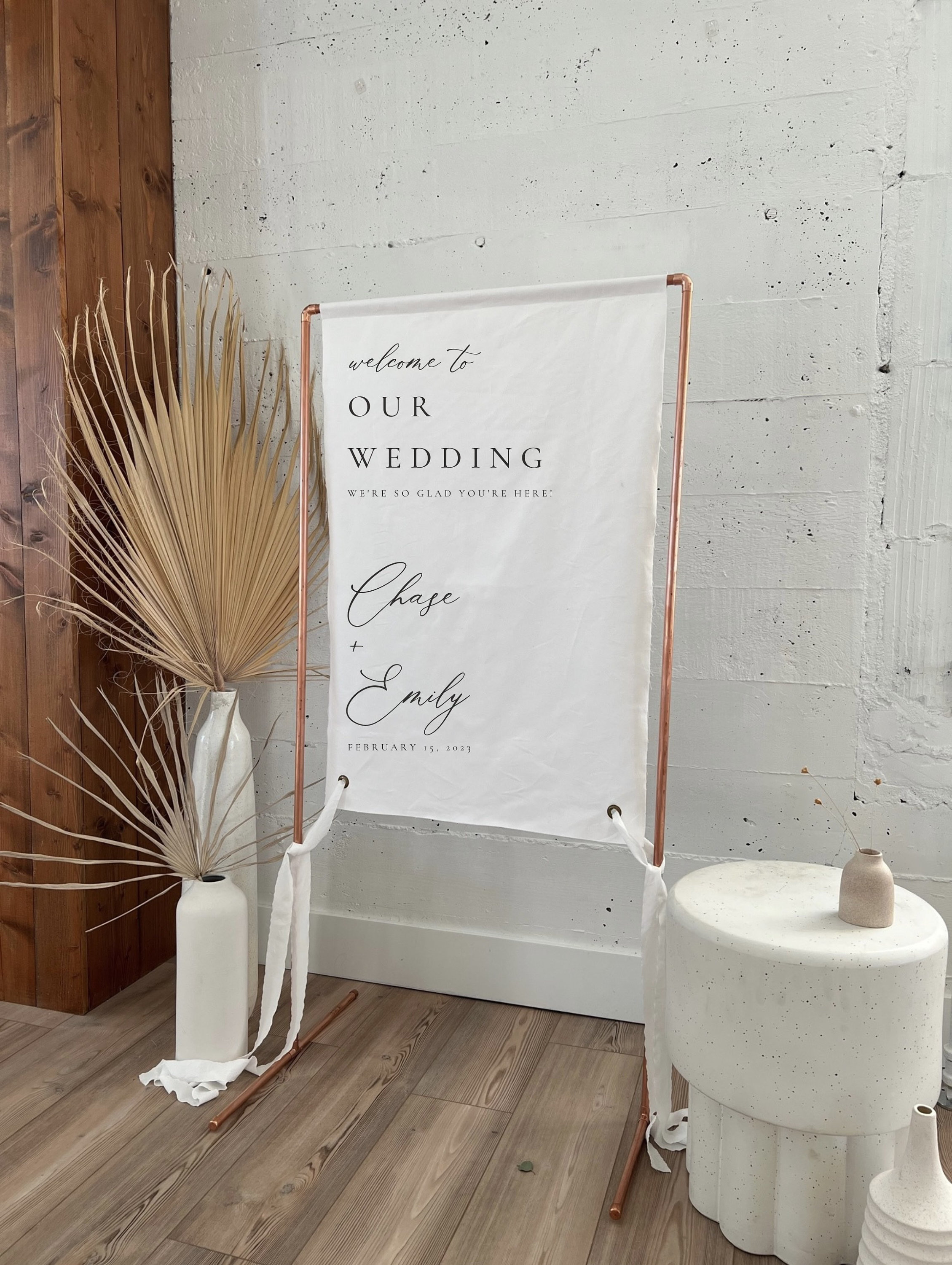 Wedding Sign Stand Custom Display Stand Flower Frame Welcome