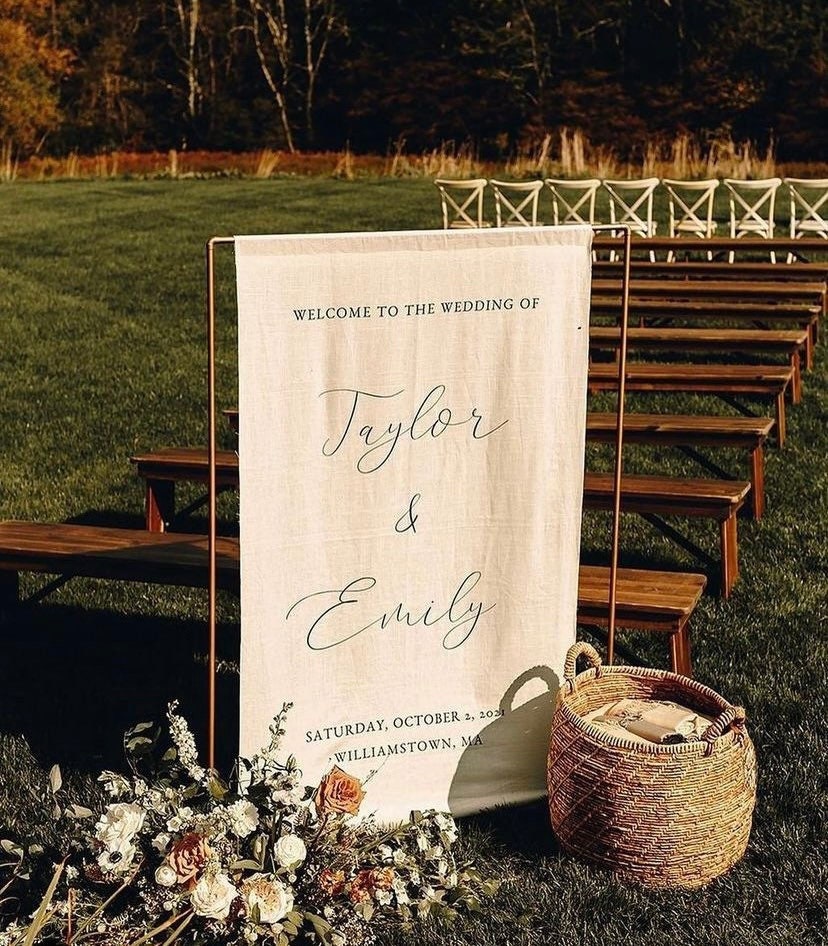 Wedding Welcome Sign, Wedding Welcome Sign, Fabric Sign, Custom Wedding Signs, Wedding Welcome Signs, Fabric Wedding Signs, Personalized
