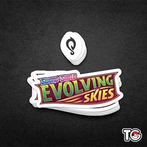Pokemon Sword & Shield Evolving Skies sticker/map label
