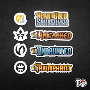 Conjunto de adesivos/etiquetas para fichário Pokémon HeartGold SoulSilver