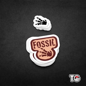 Etiqueta adesiva/adesiva para fichário de fóssil Pokémon