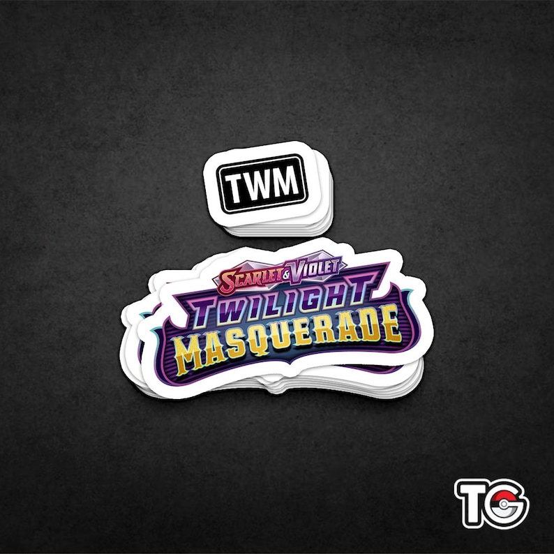 Twm Sticker Pokemon Scarlet & Violet Twilight Masquerade Sticker/binder Label - Etsy