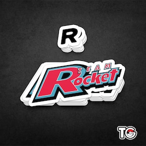 Etiqueta adesiva/adesiva para fichário da Equipe Rocket Pokémon