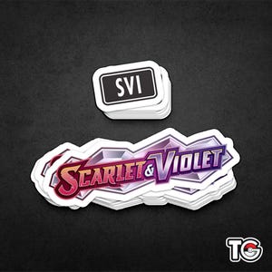 Conjunto de adesivos/etiquetas para fichário Pokémon Scarlet & Violet