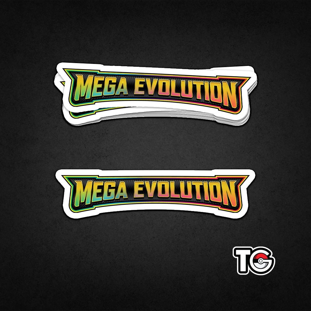Pokemon Mega Evolution Sticker/binder Label - Etsy