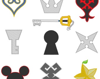 Kingdom Hearts Pack - Patch Design for Machine Embroidery