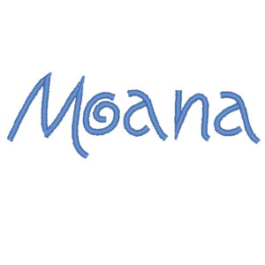 Moana - Autogramm Design für Maschinenstickerei