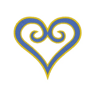 Heart - Kingdom Hearts Patch Design für Maschinenstickerei