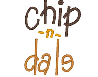 Chip &#39;n&#39; Dale - Autograph Design for Machine Embroidery