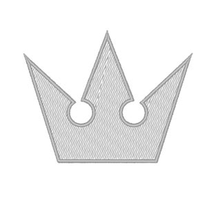 Krone - Kingdom Hearts Patch Design für Maschinenstickerei