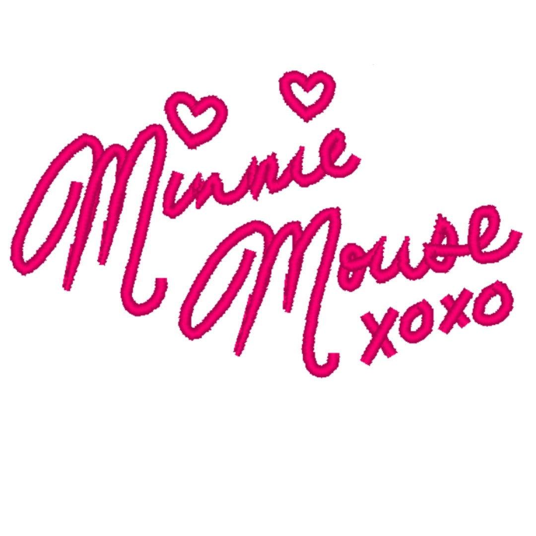 Minnie Mouse - Autograph Design for Machine Embroidery - Etsy