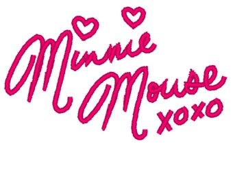 Minnie Mouse - Autograph Design for Machine Embroidery