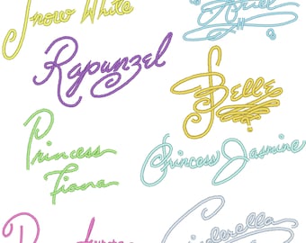 Princess Pack - Autograph Design for Machine Embroidery