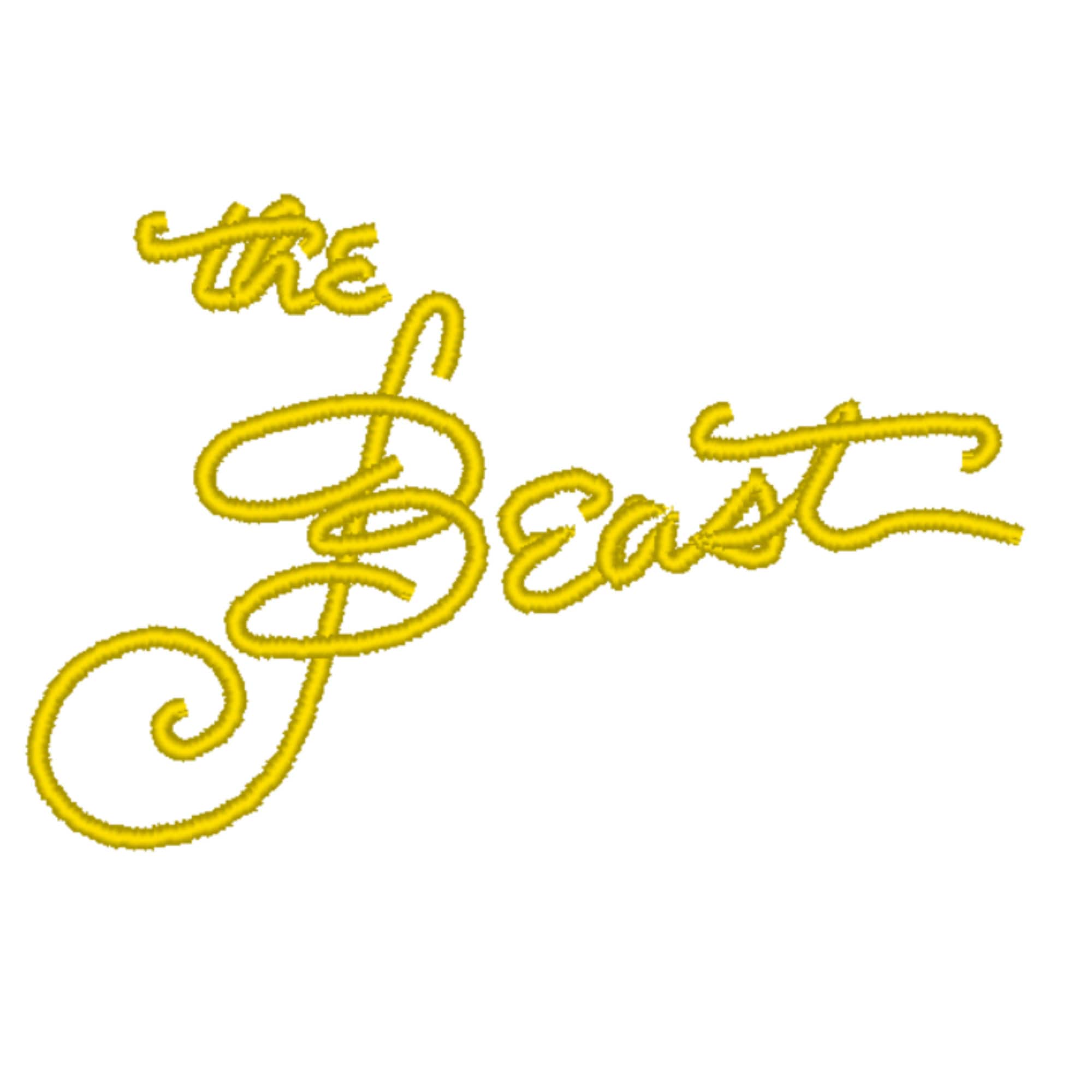 The Beast - Autograph Design for Machine Embroidery - Etsy