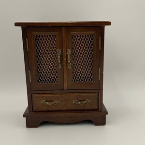 Wire Cabinet Jewellery Box With Musical Drawers.