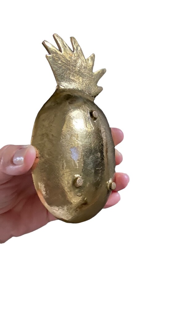 Solid Brass Pineapple Ring Dish - image 4