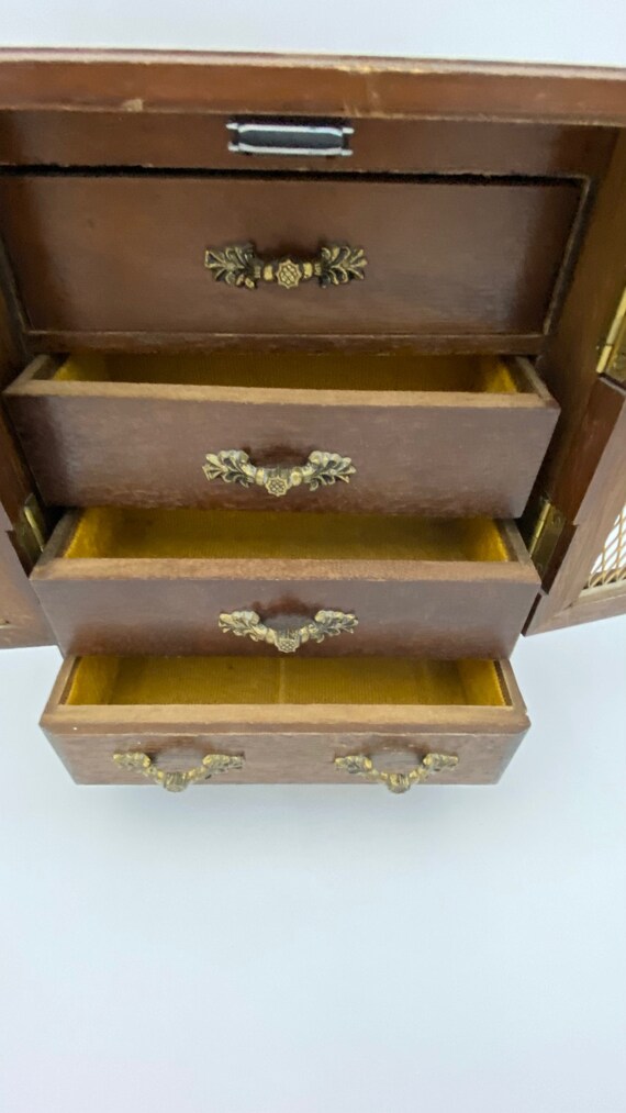 Wire Cabinet Jewellery Box With Musical Drawers. - image 3
