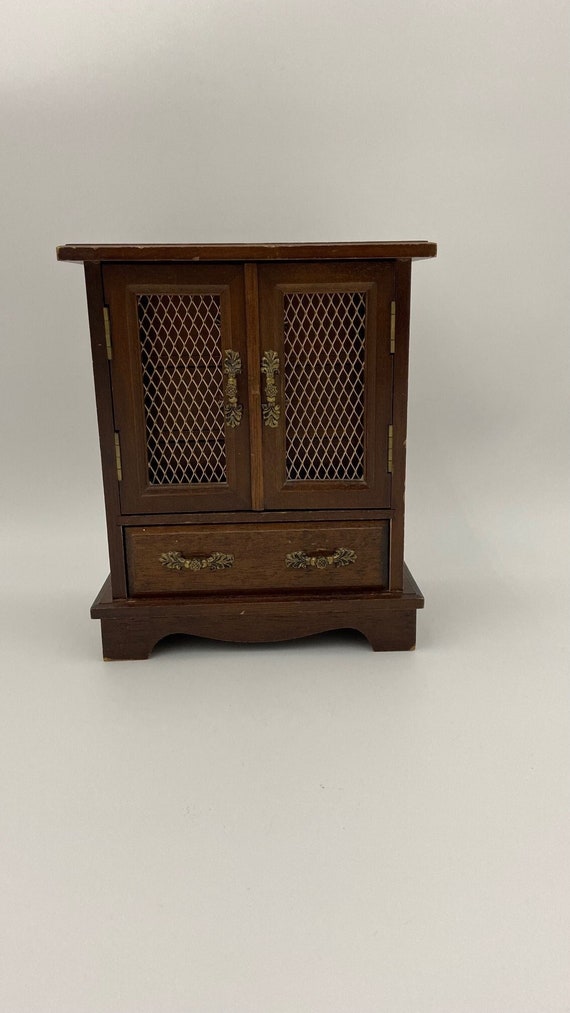 Wire Cabinet Jewellery Box With Musical Drawers. - image 1