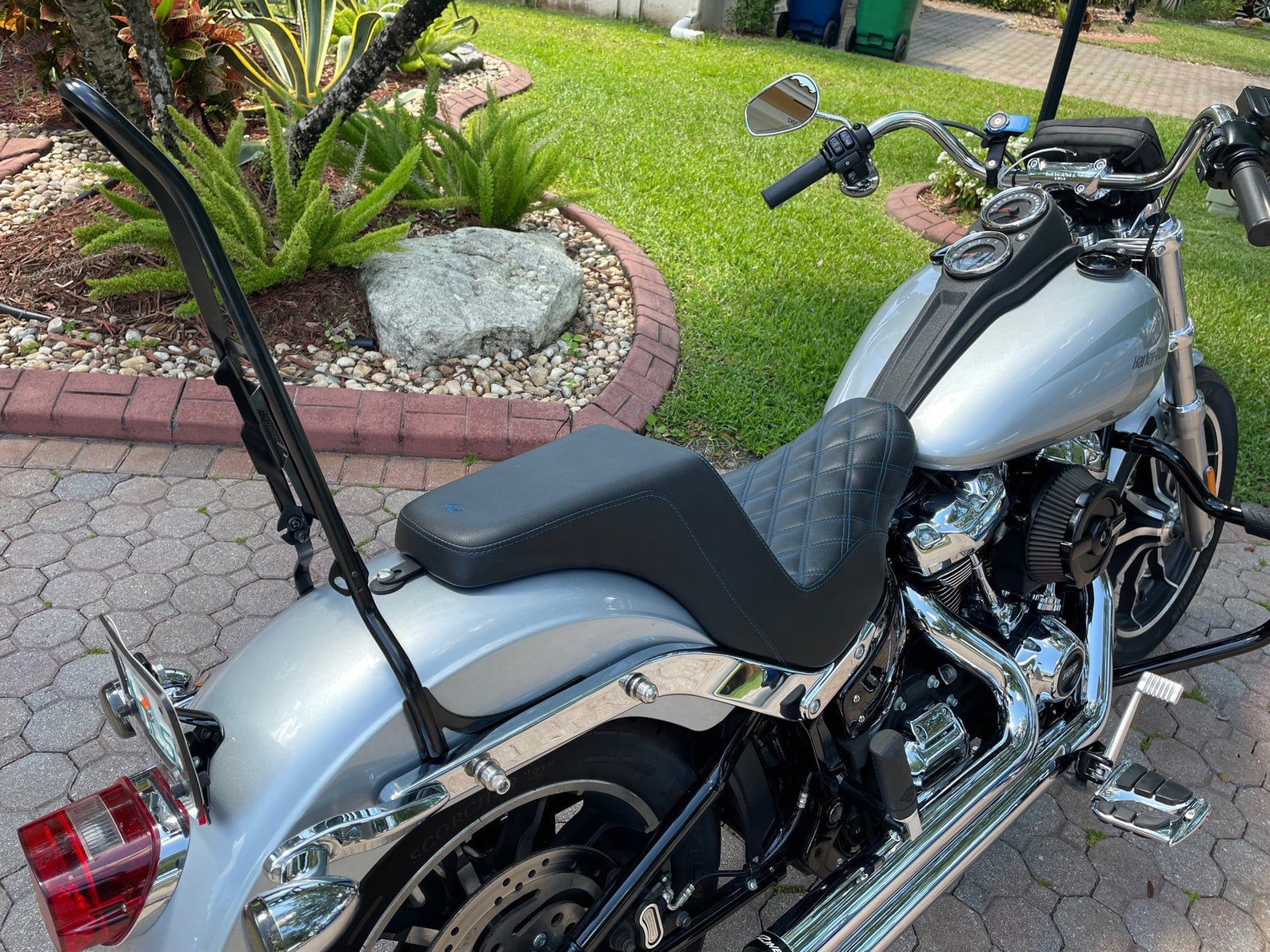 Harley Softail 20 Sissy Bar With CUSTOM Fold Down Rack Etsy