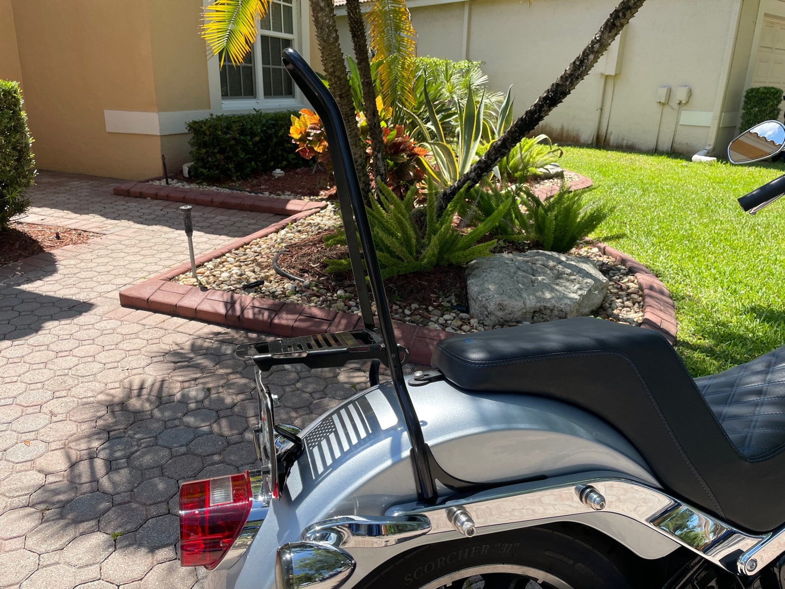 Harley Touring 20 Sissy Bar With CUSTOM Fold Down Rack Etsy