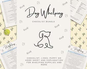 Lista de verificación para el parto de una perra / Preparación para el nacimiento de un cachorro (PDF imprimible)