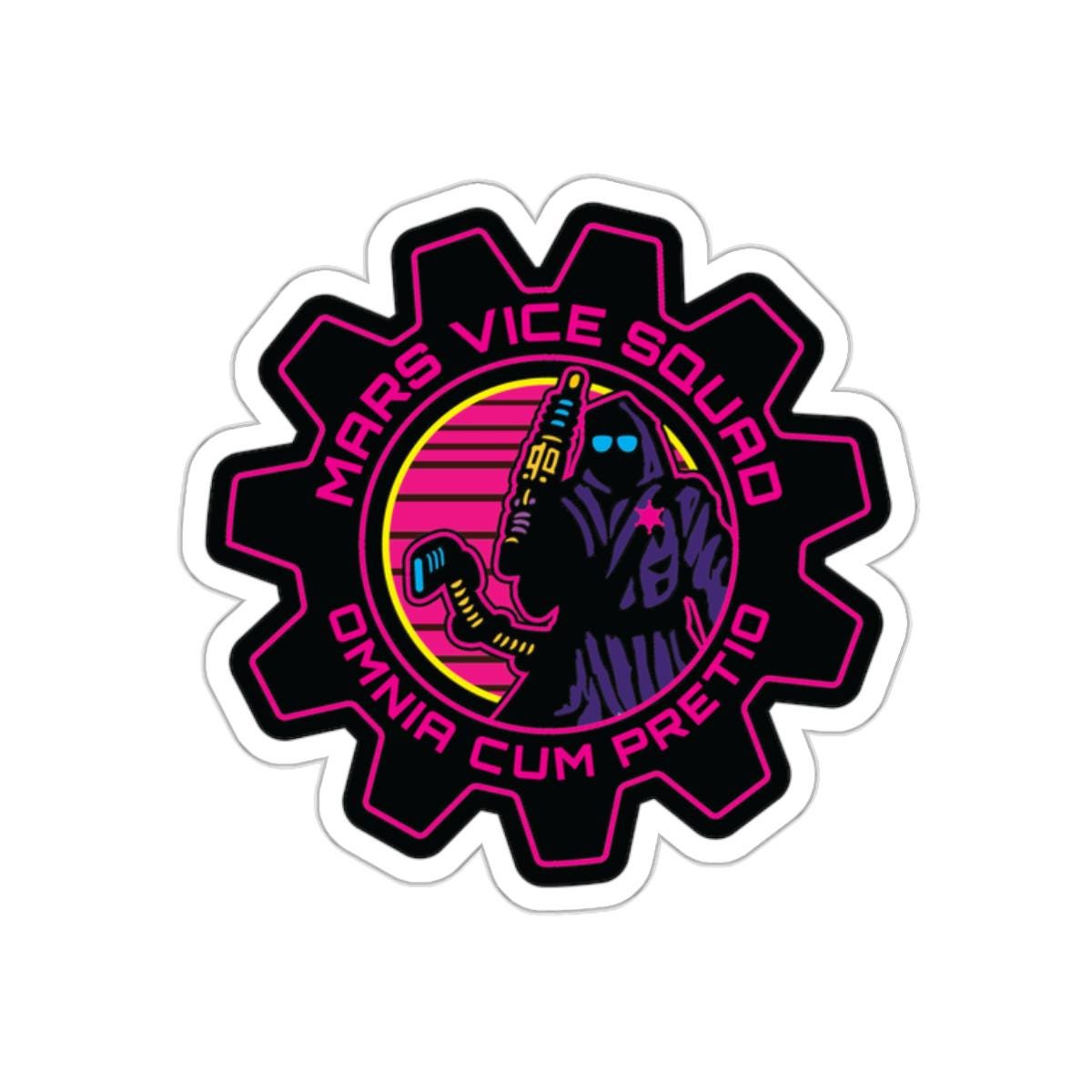Mars Vice Squad Die Cut Vinyl Stickers Wargaming Gift Science Fiction Kiss-Cut Sticker Wargame SciFi Synth Retro Wave Tech Priest Mechanicus
