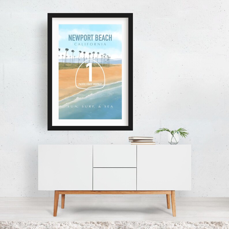 Newport Beach Print Newport Beach Poster California Print Etsy