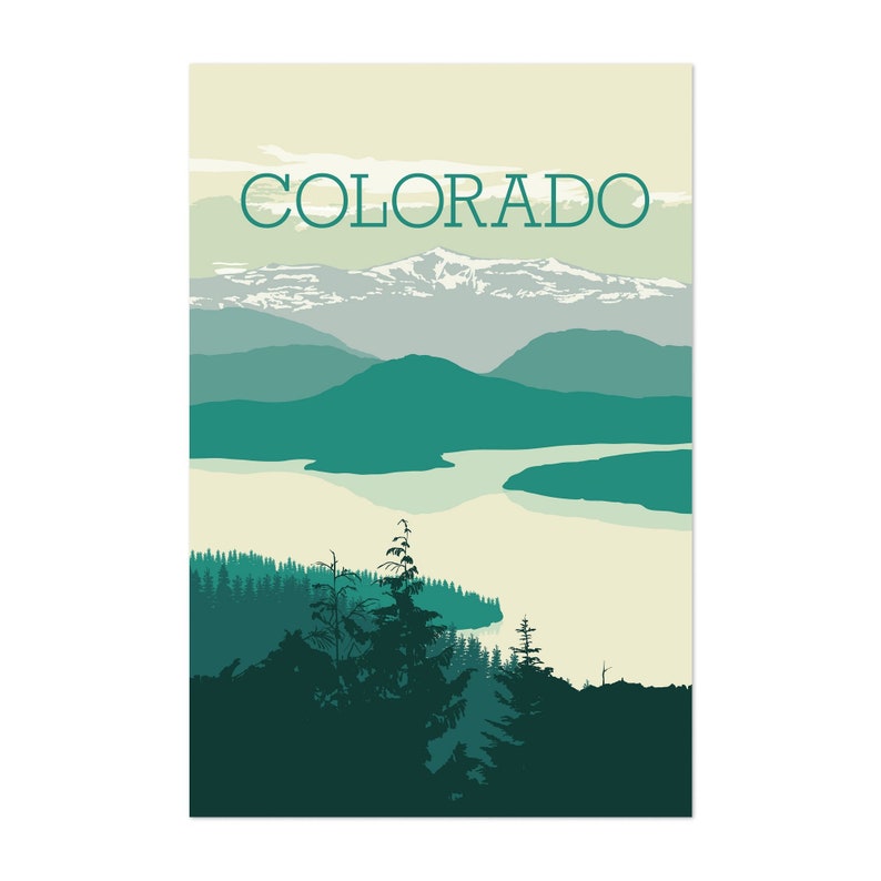 Colorado Print Colorado Wall Art Colorado Poster Forest Etsy