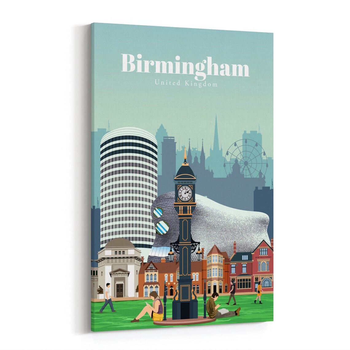 Birmingham Print Birmingham Wall Art Birmingham Poster Etsy
